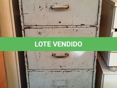 LOTE 292 - 01 ARQUIVO DE AÇO 04 GAVETAS. (NO ESTADO) ATENÇÃO! FAZER A VISITAÇÃO ANTES DE ARREMATAR, NÃO SABEMOS SE FUNCIONA. LEILÃO NÃO TEM GARANTIA E NEM DEVOLUÇÃO, SUJEITO A POSSÍVEIS AVARIAS VISÍVEIS/OCULTAS E/OU AUSÊNCIA DE COMPONENTES.