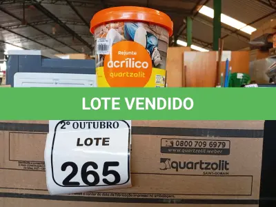 LOTE 265 - 12 REJUNTES ACRÍLICO 1KG CADA. (NO ESTADO) ATENÇÃO! FAZER A VISITAÇÃO ANTES DE ARREMATAR, NÃO SABEMOS SE FUNCIONA. LEILÃO NÃO TEM GARANTIA E NEM DEVOLUÇÃO, SUJEITO A POSSÍVEIS AVARIAS VISÍVEIS/OCULTAS E/OU AUSÊNCIA DE COMPONENTES.