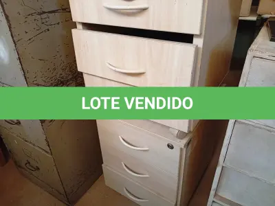 LOTE 290 - 02 GAVETEIROS COM 03 GAVETAS CADA. (NO ESTADO) ATENÇÃO! FAZER A VISITAÇÃO ANTES DE ARREMATAR, NÃO SABEMOS SE FUNCIONA. LEILÃO NÃO TEM GARANTIA E NEM DEVOLUÇÃO, SUJEITO A POSSÍVEIS AVARIAS VISÍVEIS/OCULTAS E/OU AUSÊNCIA DE COMPONENTES.