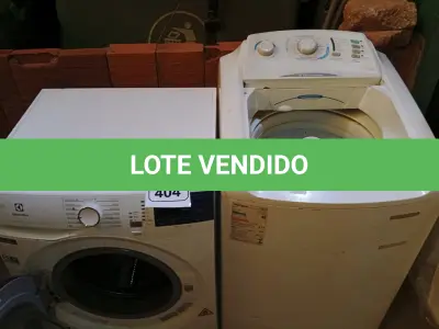 LOTE 404 - 01 LAVA E SECA ELETROLUX 07 KG E 01 MÁQUINA DE LAVAR ELETROLUX INCOMPLETA. (NO ESTADO) ATENÇÃO! FAZER A VISITAÇÃO ANTES DE ARREMATAR, NÃO SABEMOS SE FUNCIONA. LEILÃO NÃO TEM GARANTIA E NEM DEVOLUÇÃO, SUJEITO A POSSÍVEIS AVARIAS VISÍVEIS/OCULTAS E/OU AUSÊNCIA DE COMPONENTES.