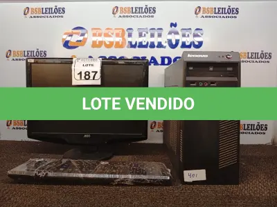 LOTE 187 - 01 CPU COM TECLADO E 01 MONITOR. (NO ESTADO) ATENÇÃO! FAZER A VISITAÇÃO ANTES DE ARREMATAR, NÃO SABEMOS SE FUNCIONA. LEILÃO NÃO TEM GARANTIA E NEM DEVOLUÇÃO, SUJEITO A POSSÍVEIS AVARIAS VISÍVEIS/OCULTAS E/OU AUSÊNCIA DE COMPONENTES.