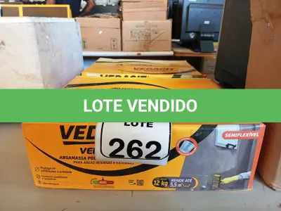 LOTE 262 - 02 CAIXAS DE VEDACIT ARGAMASSA POLIMÉRICA IMPERMEÁVEL. (NO ESTADO) ATENÇÃO! FAZER A VISITAÇÃO ANTES DE ARREMATAR, NÃO SABEMOS SE FUNCIONA. LEILÃO NÃO TEM GARANTIA E NEM DEVOLUÇÃO, SUJEITO A POSSÍVEIS AVARIAS VISÍVEIS/OCULTAS E/OU AUSÊNCIA DE COMPONENTES.