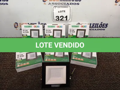 LOTE 321 - 06 REFLETORES 30W MARCA TASCHIBRA. (NO ESTADO) ATENÇÃO! FAZER A VISITAÇÃO ANTES DE ARREMATAR, NÃO SABEMOS SE FUNCIONA. LEILÃO NÃO TEM GARANTIA E NEM DEVOLUÇÃO, SUJEITO A POSSÍVEIS AVARIAS VISÍVEIS/OCULTAS E/OU AUSÊNCIA DE COMPONENTES.