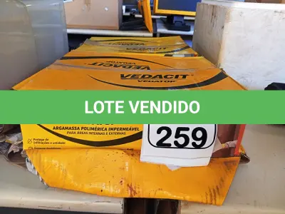 LOTE 259 - 02 CAIXAS DE VEDACIT ARGAMASSA POLIMÉRICA IMPERMEÁVEL. (NO ESTADO) ATENÇÃO! FAZER A VISITAÇÃO ANTES DE ARREMATAR, NÃO SABEMOS SE FUNCIONA. LEILÃO NÃO TEM GARANTIA E NEM DEVOLUÇÃO, SUJEITO A POSSÍVEIS AVARIAS VISÍVEIS/OCULTAS E/OU AUSÊNCIA DE COMPONENTES.