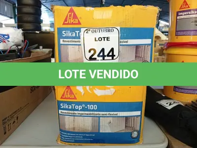 LOTE 244 - 02 CAIXAS DE SIKATOP-100. (NO ESTADO) ATENÇÃO! FAZER A VISITAÇÃO ANTES DE ARREMATAR, NÃO SABEMOS SE FUNCIONA. LEILÃO NÃO TEM GARANTIA E NEM DEVOLUÇÃO, SUJEITO A POSSÍVEIS AVARIAS VISÍVEIS/OCULTAS E/OU AUSÊNCIA DE COMPONENTES.