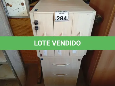 LOTE 284 - 02 GAVETEIROS COM 03 GAVETAS CADA. (NO ESTADO) ATENÇÃO! FAZER A VISITAÇÃO ANTES DE ARREMATAR, NÃO SABEMOS SE FUNCIONA. LEILÃO NÃO TEM GARANTIA E NEM DEVOLUÇÃO, SUJEITO A POSSÍVEIS AVARIAS VISÍVEIS/OCULTAS E/OU AUSÊNCIA DE COMPONENTES.