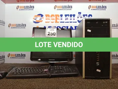 LOTE 250 - 01 CPU, 01 MONITOR E 01 TECLADO. (NO ESTADO) ATENÇÃO! FAZER A VISITAÇÃO ANTES DE ARREMATAR, NÃO SABEMOS SE FUNCIONA. LEILÃO NÃO TEM GARANTIA E NEM DEVOLUÇÃO, SUJEITO A POSSÍVEIS AVARIAS VISÍVEIS/OCULTAS E/OU AUSÊNCIA DE COMPONENTES.