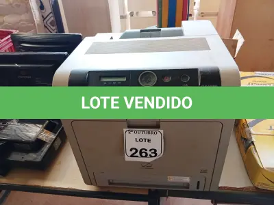 LOTE 263 - 01 IMPRESSORA COLORIDA MARCA SAMSUNG MODELO CLT670MD. (NO ESTADO) ATENÇÃO! FAZER A VISITAÇÃO ANTES DE ARREMATAR, NÃO SABEMOS SE FUNCIONA. LEILÃO NÃO TEM GARANTIA E NEM DEVOLUÇÃO, SUJEITO A POSSÍVEIS AVARIAS VISÍVEIS/OCULTAS E/OU AUSÊNCIA DE COMPONENTES.