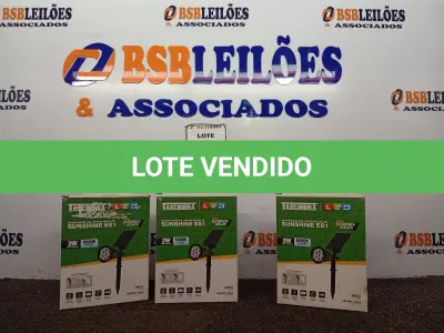 LOTE 523 - 03 ESPETOS SOLARES DE LED MARCA TASCHIBRA. (NO ESTADO) ATENÇÃO! FAZER A VISITAÇÃO ANTES DE ARREMATAR, NÃO SABEMOS SE FUNCIONA. LEILÃO NÃO TEM GARANTIA E NEM DEVOLUÇÃO, SUJEITO A POSSÍVEIS AVARIAS VISÍVEIS/OCULTAS E/OU AUSÊNCIA DE COMPONENTES.