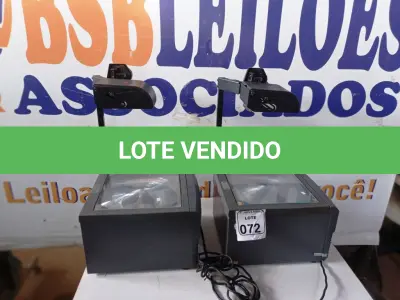 LOTE 072 - 02 RETROPROJETORES 3M. (NO ESTADO) ATENÇÃO! FAZER A VISITAÇÃO ANTES DE ARREMATAR, NÃO SABEMOS SE FUNCIONA. LEILÃO NÃO TEM GARANTIA E NEM DEVOLUÇÃO, SUJEITO A POSSÍVEIS AVARIAS VISÍVEIS/OCULTAS E/OU AUSÊNCIA DE COMPONENTES.