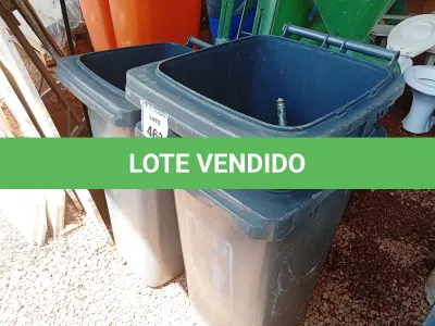 LOTE 469 - 03 LIXEIRAS COR PRETO S/TAMPA COR BRANCO. (NO ESTADO) ATENÇÃO! FAZER A VISITAÇÃO ANTES DE ARREMATAR, NÃO SABEMOS SE FUNCIONA. LEILÃO NÃO TEM GARANTIA E NEM DEVOLUÇÃO, SUJEITO A POSSÍVEIS AVARIAS VISÍVEIS/OCULTAS E/OU AUSÊNCIA DE COMPONENTES.