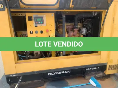 LOTE 549 - 01 GRUPO GERADOR OLYMPLAN MODELO GEP88 220/127V, IDNO:ENO3839 ANO 2010, NÚMERO DE SERIES:B4502491 - NCM/SH: 85021210. (NO ESTADO) (RETIRAR EM GOIÂNIA - GO)