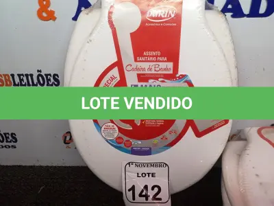 LOTE 142 - 04 ASSENTOS SANITÁRIOS C/TAMPA P/CADEIRA DE BANHO DURIN.(NO ESTADO) ATENÇÃO! FAZER A VISITAÇÃO ANTES DE ARREMATAR, NÃO SABEMOS SE FUNCIONA. LEILÃO NÃO TEM GARANTIA E NEM DEVOLUÇÃO, SUJEITO A POSSÍVEIS AVARIAS VISÍVEIS/OCULTAS E/OU AUSÊNCIA DE COMPONENTES.
