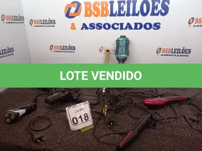 LOTE 018 - 01 LOTE COM 02 SECADORES DE CABELO, 01 ESCOVA ROTATÓRIA, 01 ESCOVA SECADORA, 02 CHAPINHAS E DIVERSOS COM AVARIAS. (NO ESTADO) ATENÇÃO! FAZER A VISITAÇÃO ANTES DE ARREMATAR, NÃO SABEMOS SE FUNCIONA. LEILÃO NÃO TEM GARANTIA E NEM DEVOLUÇÃO, SUJEITO A POSSÍVEIS AVARIAS VISÍVEIS/OCULTAS E/OU AUSÊNCIA DE COMPONENTES.
