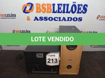 LOTE 213 - 01 APARELHO DE SOM TOCA CD’S MARCA SAMSUNG 220V COM 01 CAIXA DE SOM. (NO ESTADO) ATENÇÃO! FAZER A VISITAÇÃO ANTES DE ARREMATAR, NÃO SABEMOS SE FUNCIONA. LEILÃO NÃO TEM GARANTIA E NEM DEVOLUÇÃO, SUJEITO A POSSÍVEIS AVARIAS VISÍVEIS/OCULTAS E/OU AUSÊNCIA DE COMPONENTES.