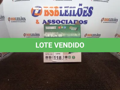 LOTE 118 - 01 REFLETOR LED SOLAR TR SUN 60W 6500K – TASCHIBRA NOVO . (NO ESTADO) ATENÇÃO! FAZER A VISITAÇÃO ANTES DE ARREMATAR, NÃO SABEMOS SE FUNCIONA. LEILÃO NÃO TEM GARANTIA E NEM DEVOLUÇÃO, SUJEITO A POSSÍVEIS AVARIAS VISÍVEIS/OCULTAS E/OU AUSÊNCIA DE COMPONENTES.