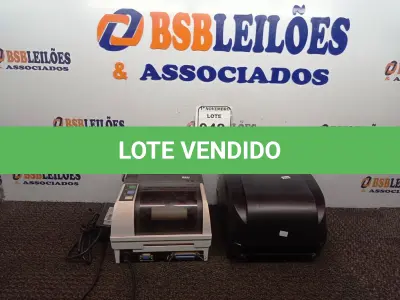 LOTE 048 - 02 IMPRESSORAS DE ETIQUETAS MARCA BRAVO E BEMATECH SENDO 01 C/FONTE. (NO ESTADO) ATENÇÃO! FAZER A VISITAÇÃO ANTES DE ARREMATAR, NÃO SABEMOS SE FUNCIONA. LEILÃO NÃO TEM GARANTIA E NEM DEVOLUÇÃO, SUJEITO A POSSÍVEIS AVARIAS VISÍVEIS/OCULTAS E/OU AUSÊNCIA DE COMPONENTES.