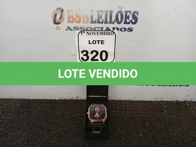 LOTE 320 - 01 RELÓGIO DE PULSO. (NO ESTADO) ATENÇÃO! FAZER A VISITAÇÃO ANTES DE ARREMATAR, NÃO SABEMOS SE FUNCIONA. LEILÃO NÃO TEM GARANTIA E NEM DEVOLUÇÃO, SUJEITO A POSSÍVEIS AVARIAS VISÍVEIS/OCULTAS E/OU AUSÊNCIA DE COMPONENTES.