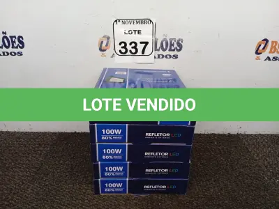 LOTE 337 - 05 REFLETORES LED AMBIENTE EXTERNO100W. (NO ESTADO) ATENÇÃO! FAZER A VISITAÇÃO ANTES DE ARREMATAR, NÃO SABEMOS SE FUNCIONA. LEILÃO NÃO TEM GARANTIA E NEM DEVOLUÇÃO, SUJEITO A POSSÍVEIS AVARIAS VISÍVEIS/OCULTAS E/OU AUSÊNCIA DE COMPONENTES.