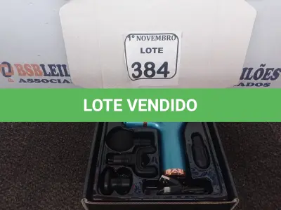 LOTE 384 - 01 PISTOLA MASSAGEADORA 25W. (NOVO) (NO ESTADO) ATENÇÃO! FAZER A VISITAÇÃO ANTES DE ARREMATAR, NÃO SABEMOS SE FUNCIONA. LEILÃO NÃO TEM GARANTIA E NEM DEVOLUÇÃO, SUJEITO A POSSÍVEIS AVARIAS VISÍVEIS/OCULTAS E/OU AUSÊNCIA DE COMPONENTES.