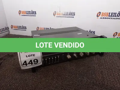 LOTE 449 - 01 RECEIVER MARCA GRADIENTE MODELOS S-96. (NO ESTADO) ATENÇÃO! FAZER A VISITAÇÃO ANTES DE ARREMATAR, NÃO SABEMOS SE FUNCIONA. LEILÃO NÃO TEM GARANTIA E NEM DEVOLUÇÃO, SUJEITO A POSSÍVEIS AVARIAS VISÍVEIS/OCULTAS E/OU AUSÊNCIA DE COMPONENTES.