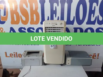 LOTE 377 - 01 CLIMATIZADOR PORTÁTIL MARCA GREE E 02 IMPRESSORAS MARCA HP. (NO ESTADO) ATENÇÃO! FAZER A VISITAÇÃO ANTES DE ARREMATAR, NÃO SABEMOS SE FUNCIONA. LEILÃO NÃO TEM GARANTIA E NEM DEVOLUÇÃO, SUJEITO A POSSÍVEIS AVARIAS VISÍVEIS/OCULTAS E/OU AUSÊNCIA DE COMPONENTES.