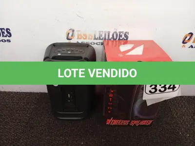 LOTE 334 - 01 CAIXA DE SOM WIRELESS SPEAKER MODELO KTS-1237. (NOVO) (NO ESTADO) ATENÇÃO! FAZER A VISITAÇÃO ANTES DE ARREMATAR, NÃO SABEMOS SE FUNCIONA. LEILÃO NÃO TEM GARANTIA E NEM DEVOLUÇÃO, SUJEITO A POSSÍVEIS AVARIAS VISÍVEIS/OCULTAS E/OU AUSÊNCIA DE COMPONENTES.