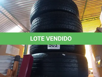 LOTE 503 - 04 PNEUS MEIA-VIDA 265/60/18. (NO ESTADO) ATENÇÃO! FAZER A VISITAÇÃO ANTES DE ARREMATAR, NÃO SABEMOS SE FUNCIONA. LEILÃO NÃO TEM GARANTIA E NEM DEVOLUÇÃO, SUJEITO A POSSÍVEIS AVARIAS VISÍVEIS/OCULTAS E/OU AUSÊNCIA DE COMPONENTES.