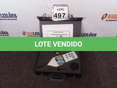 LOTE 497 - 01 AUDIODOSÍMETRO. (NO ESTADO) ATENÇÃO! FAZER A VISITAÇÃO ANTES DE ARREMATAR, NÃO SABEMOS SE FUNCIONA. LEILÃO NÃO TEM GARANTIA E NEM DEVOLUÇÃO, SUJEITO A POSSÍVEIS AVARIAS VISÍVEIS/OCULTAS E/OU AUSÊNCIA DE COMPONENTES.