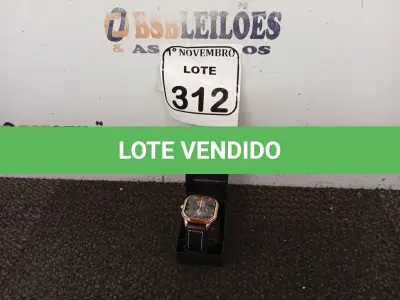 LOTE 312 - 01 RELÓGIO DE PULSO. (NO ESTADO) ATENÇÃO! FAZER A VISITAÇÃO ANTES DE ARREMATAR, NÃO SABEMOS SE FUNCIONA. LEILÃO NÃO TEM GARANTIA E NEM DEVOLUÇÃO, SUJEITO A POSSÍVEIS AVARIAS VISÍVEIS/OCULTAS E/OU AUSÊNCIA DE COMPONENTES.