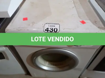 LOTE 430 - 01 MÁQUINA DE LAVAR MARCA ELECTROLUX 10KG 220V. (NO ESTADO) ATENÇÃO! FAZER A VISITAÇÃO ANTES DE ARREMATAR, NÃO SABEMOS SE FUNCIONA. LEILÃO NÃO TEM GARANTIA E NEM DEVOLUÇÃO, SUJEITO A POSSÍVEIS AVARIAS VISÍVEIS/OCULTAS E/OU AUSÊNCIA DE COMPONENTES.