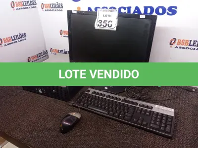 LOTE 356 - 01 CPU HP E 01 MONITOR HP C/TECLADO E MOUSE. (NO ESTADO) ATENÇÃO! FAZER A VISITAÇÃO ANTES DE ARREMATAR, NÃO SABEMOS SE FUNCIONA. LEILÃO NÃO TEM GARANTIA E NEM DEVOLUÇÃO, SUJEITO A POSSÍVEIS AVARIAS VISÍVEIS/OCULTAS E/OU AUSÊNCIA DE COMPONENTES.