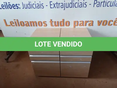 LOTE 357 - 02 GAVETEIROS COM 03 GAVETAS CADA. (NO ESTADO) ATENÇÃO! FAZER A VISITAÇÃO ANTES DE ARREMATAR, NÃO SABEMOS SE FUNCIONA. LEILÃO NÃO TEM GARANTIA E NEM DEVOLUÇÃO, SUJEITO A POSSÍVEIS AVARIAS VISÍVEIS/OCULTAS E/OU AUSÊNCIA DE COMPONENTES.