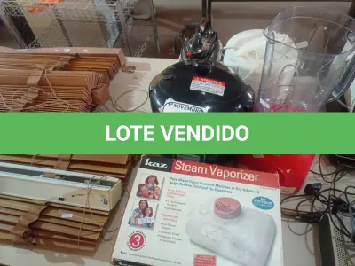 LOTE 381 - 02 PANELAS ELÉTRICAS, 01 LIQUIDIFICADOR, 02 FERROS DE PASSAR E 01 VAPORIZADOR MARCAS E MODELOS DIVERSOS. (NO ESTADO) ATENÇÃO! FAZER A VISITAÇÃO ANTES DE ARREMATAR, NÃO SABEMOS SE FUNCIONA. LEILÃO NÃO TEM GARANTIA E NEM DEVOLUÇÃO, SUJEITO A POSSÍVEIS AVARIAS VISÍVEIS/OCULTAS E/OU AUSÊNCIA DE COMPONENTES.