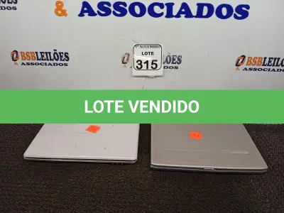 LOTE 315 - 02 NOTEBOOKS MARCAS E MODELOS DIVERSOS P/RETIRADA DE PEÇAS. (NO ESTADO) ATENÇÃO! FAZER A VISITAÇÃO ANTES DE ARREMATAR, NÃO SABEMOS SE FUNCIONA. LEILÃO NÃO TEM GARANTIA E NEM DEVOLUÇÃO, SUJEITO A POSSÍVEIS AVARIAS VISÍVEIS/OCULTAS E/OU AUSÊNCIA DE COMPONENTES.