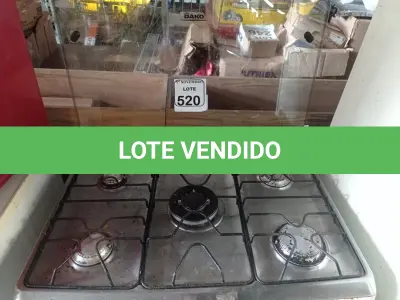 LOTE 520 - 01 FOGÃO DAKO 05 BOCAS. (NO ESTADO) ATENÇÃO! FAZER A VISITAÇÃO ANTES DE ARREMATAR, NÃO SABEMOS SE FUNCIONA. LEILÃO NÃO TEM GARANTIA E NEM DEVOLUÇÃO, SUJEITO A POSSÍVEIS AVARIAS VISÍVEIS/OCULTAS E/OU AUSÊNCIA DE COMPONENTES.
