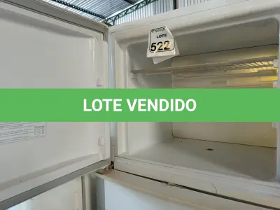 LOTE 522 - 01 GELADEIRA BRASTEMP. (NO ESTADO) ATENÇÃO! FAZER A VISITAÇÃO ANTES DE ARREMATAR, NÃO SABEMOS SE FUNCIONA. LEILÃO NÃO TEM GARANTIA E NEM DEVOLUÇÃO, SUJEITO A POSSÍVEIS AVARIAS VISÍVEIS/OCULTAS E/OU AUSÊNCIA DE COMPONENTES.