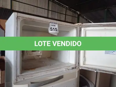 LOTE 515 - 01 GELADEIRA ELECTROLUX 127V P/ RETIRADA DE PEÇAS. (NO ESTADO) ATENÇÃO! FAZER A VISITAÇÃO ANTES DE ARREMATAR, NÃO SABEMOS SE FUNCIONA. LEILÃO NÃO TEM GARANTIA E NEM DEVOLUÇÃO, SUJEITO A POSSÍVEIS AVARIAS VISÍVEIS/OCULTAS E/OU AUSÊNCIA DE COMPONENTES.