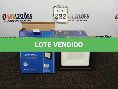 LOTE 322 - 05 REFLETORES LED AMBIENTE EXTERNO100W. (NO ESTADO) ATENÇÃO! FAZER A VISITAÇÃO ANTES DE ARREMATAR, NÃO SABEMOS SE FUNCIONA. LEILÃO NÃO TEM GARANTIA E NEM DEVOLUÇÃO, SUJEITO A POSSÍVEIS AVARIAS VISÍVEIS/OCULTAS E/OU AUSÊNCIA DE COMPONENTES.