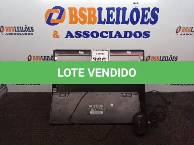 LOTE 366 - 01 ALL IN ONE MARCA HP C/TECLADO E MOUSE. (NO ESTADO) ATENÇÃO! FAZER A VISITAÇÃO ANTES DE ARREMATAR, NÃO SABEMOS SE FUNCIONA. LEILÃO NÃO TEM GARANTIA E NEM DEVOLUÇÃO, SUJEITO A POSSÍVEIS AVARIAS VISÍVEIS/OCULTAS E/OU AUSÊNCIA DE COMPONENTES.