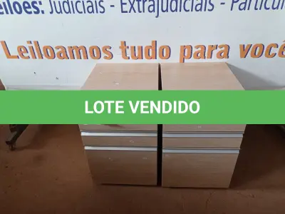 LOTE 360 - 02 GAVETEIROS COM 03 GAVETAS CADA. (NO ESTADO) ATENÇÃO! FAZER A VISITAÇÃO ANTES DE ARREMATAR, NÃO SABEMOS SE FUNCIONA. LEILÃO NÃO TEM GARANTIA E NEM DEVOLUÇÃO, SUJEITO A POSSÍVEIS AVARIAS VISÍVEIS/OCULTAS E/OU AUSÊNCIA DE COMPONENTES.