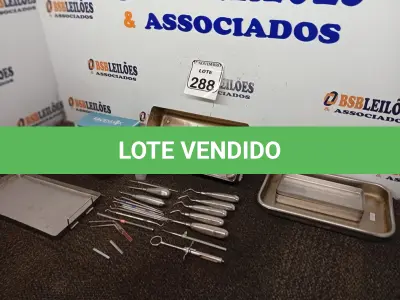 LOTE 288 - 01 LOTE COM MATERIAIS ODONTOLÓGICOS DIVERSOS. (NO ESTADO) ATENÇÃO! FAZER A VISITAÇÃO ANTES DE ARREMATAR, NÃO SABEMOS SE FUNCIONA. LEILÃO NÃO TEM GARANTIA E NEM DEVOLUÇÃO, SUJEITO A POSSÍVEIS AVARIAS VISÍVEIS/OCULTAS E/OU AUSÊNCIA DE COMPONENTES.