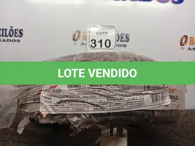 LOTE 310 - 01 ROLO DE FIO FLEXÍVEL 1X10,00MM NA COR PRETA. (NO ESTADO) ATENÇÃO! FAZER A VISITAÇÃO ANTES DE ARREMATAR, NÃO SABEMOS SE FUNCIONA. LEILÃO NÃO TEM GARANTIA E NEM DEVOLUÇÃO, SUJEITO A POSSÍVEIS AVARIAS VISÍVEIS/OCULTAS E/OU AUSÊNCIA DE COMPONENTES.