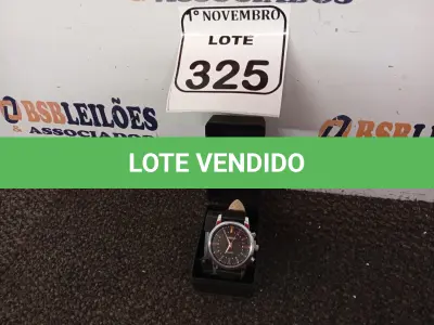 LOTE 325 - 01 RELÓGIO DE PULSO. (NO ESTADO) ATENÇÃO! FAZER A VISITAÇÃO ANTES DE ARREMATAR, NÃO SABEMOS SE FUNCIONA. LEILÃO NÃO TEM GARANTIA E NEM DEVOLUÇÃO, SUJEITO A POSSÍVEIS AVARIAS VISÍVEIS/OCULTAS E/OU AUSÊNCIA DE COMPONENTES.