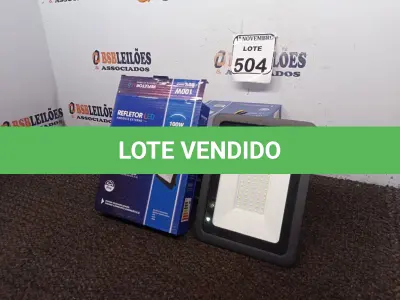 LOTE 504 - 05 REFLETORES LED AMBIENTE EXTERNO100W. (NO ESTADO) ATENÇÃO! FAZER A VISITAÇÃO ANTES DE ARREMATAR, NÃO SABEMOS SE FUNCIONA. LEILÃO NÃO TEM GARANTIA E NEM DEVOLUÇÃO, SUJEITO A POSSÍVEIS AVARIAS VISÍVEIS/OCULTAS E/OU AUSÊNCIA DE COMPONENTES.