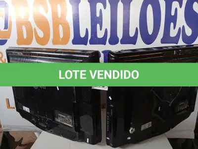 LOTE 265 - 02 TV”S MARCA LG 42” P/RETIRADA DE PEÇAS. (NO ESTADO) ATENÇÃO! FAZER A VISITAÇÃO ANTES DE ARREMATAR, NÃO SABEMOS SE FUNCIONA. LEILÃO NÃO TEM GARANTIA E NEM DEVOLUÇÃO, SUJEITO A POSSÍVEIS AVARIAS VISÍVEIS/OCULTAS E/OU AUSÊNCIA DE COMPONENTES.