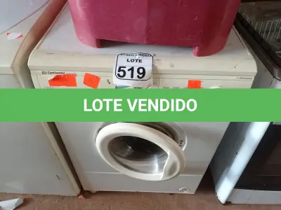 LOTE 519 - 01 MÁQUINA DE LAVAR ROUPAS CONTINENTAL 127V E 01 TANQUINHO MARCA NEW UP. (NO ESTADO) ATENÇÃO! FAZER A VISITAÇÃO ANTES DE ARREMATAR, NÃO SABEMOS SE FUNCIONA. LEILÃO NÃO TEM GARANTIA E NEM DEVOLUÇÃO, SUJEITO A POSSÍVEIS AVARIAS VISÍVEIS/OCULTAS E/OU AUSÊNCIA DE COMPONENTES.