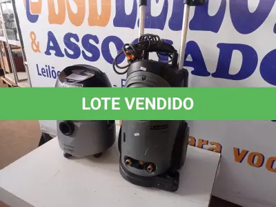 LOTE 389 - 01 ASPIRADOR DE PÓ MARCA ELECTROLUX E 01 LAVADORA DE ALTA PRESSÃO MARCA kARCHER. (NO ESTADO) ATENÇÃO! FAZER A VISITAÇÃO ANTES DE ARREMATAR, NÃO SABEMOS SE FUNCIONA. LEILÃO NÃO TEM GARANTIA E NEM DEVOLUÇÃO, SUJEITO A POSSÍVEIS AVARIAS VISÍVEIS/OCULTAS E/OU AUSÊNCIA DE COMPONENTES.