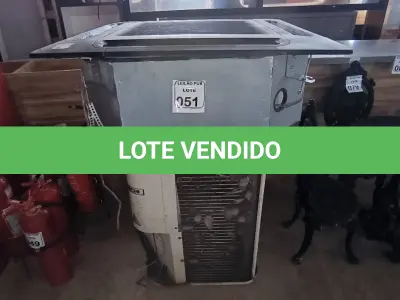 LOTE 051 - 01 AR CONDICIONADO COM EVAPORADORA DE TETO K7. (NO ESTADO) ATENÇÃO! FAZER A VISITAÇÃO ANTES DE ARREMATAR, NÃO SABEMOS SE FUNCIONA. LEILÃO NÃO TEM GARANTIA E NEM DEVOLUÇÃO, SUJEITO A POSSÍVEIS AVARIAS VISÍVEIS/OCULTAS E/OU AUSÊNCIA DE COMPONENTES.