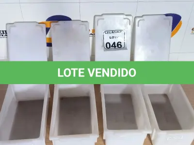 LOTE 046 - 04 CAIXAS ORGANIZADORAS PEQUENAS EM PLÁSTICO. (NO ESTADO) ATENÇÃO! FAZER A VISITAÇÃO ANTES DE ARREMATAR, NÃO SABEMOS SE FUNCIONA. LEILÃO NÃO TEM GARANTIA E NEM DEVOLUÇÃO, SUJEITO A POSSÍVEIS AVARIAS VISÍVEIS/OCULTAS E/OU AUSÊNCIA DE COMPONENTES.